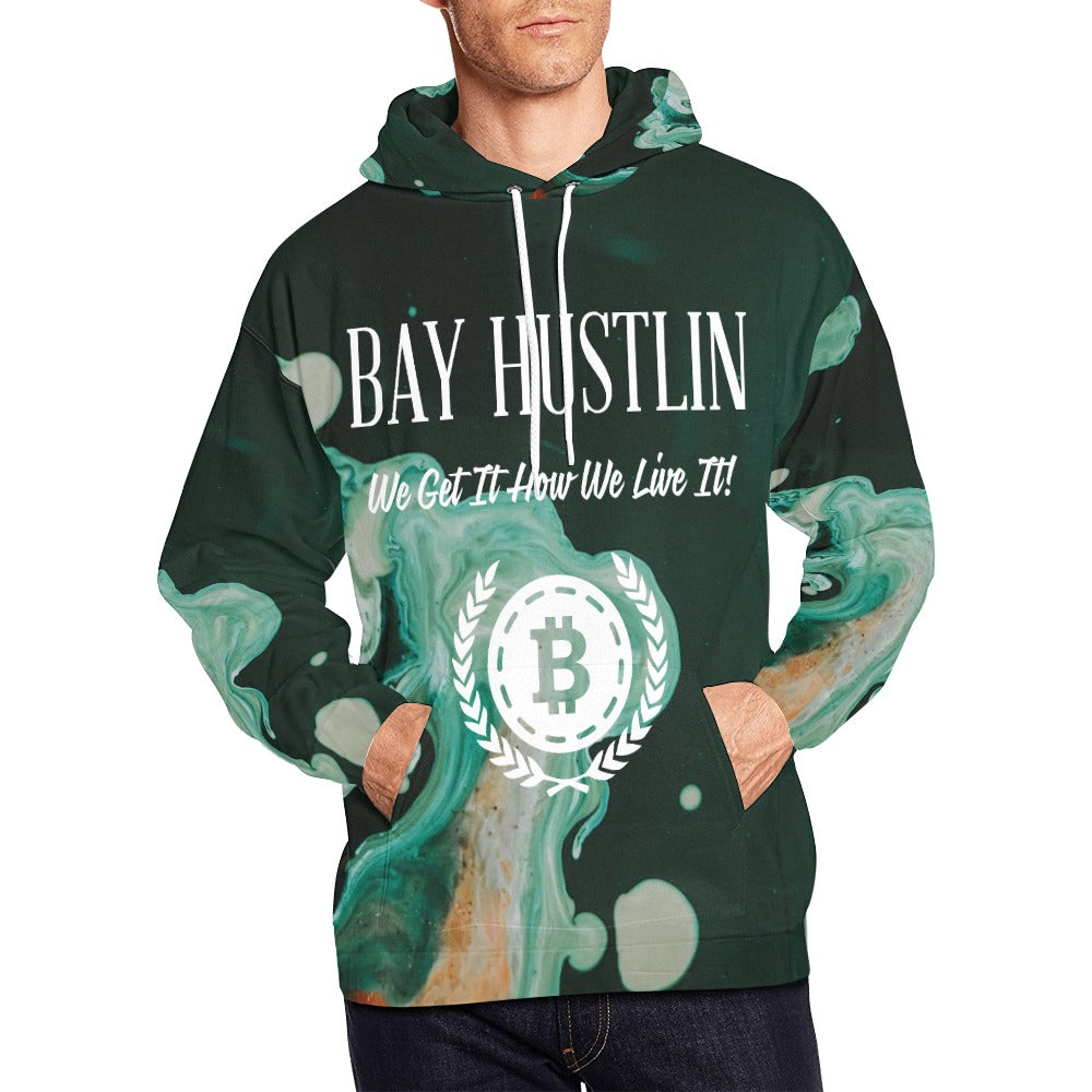Bay Hustlin Men's All Over Print Hoodie (USA Size)