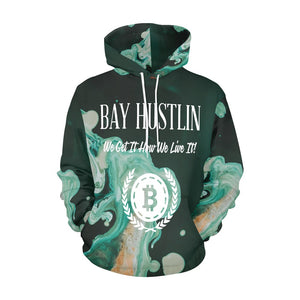 Bay Hustlin Men's All Over Print Hoodie (USA Size)