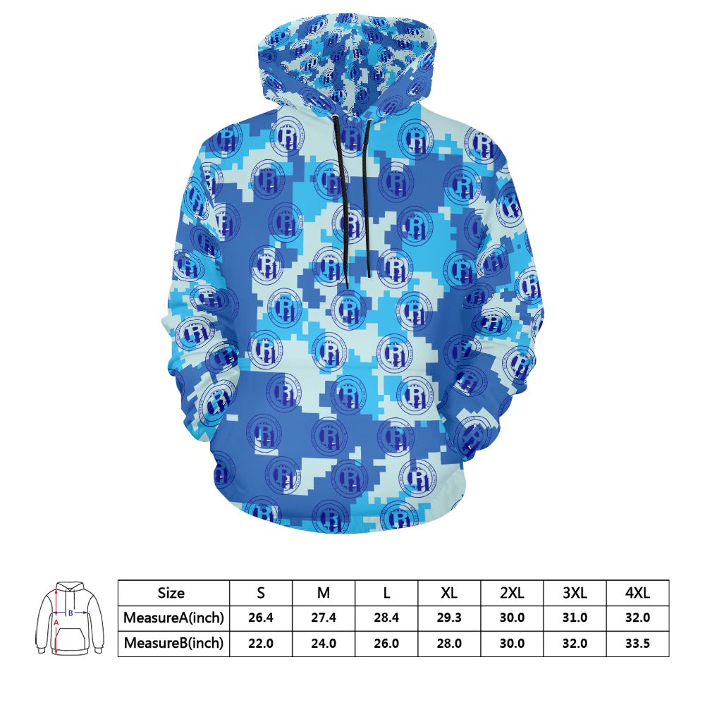 Bay Hustlin Men's All Over Print Hoodie (USA Size)