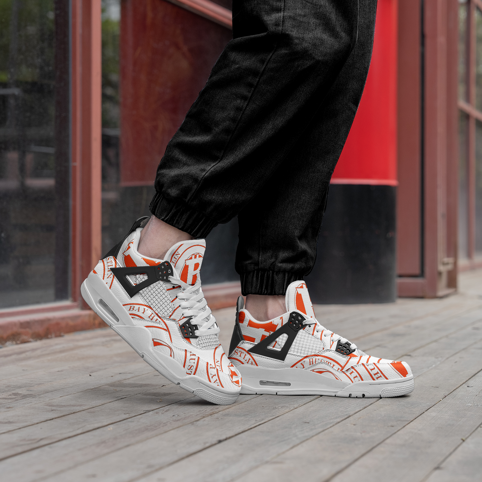Bay Hustlin Unisex Non Slip Lace Up Breathable Fashion Sneakers