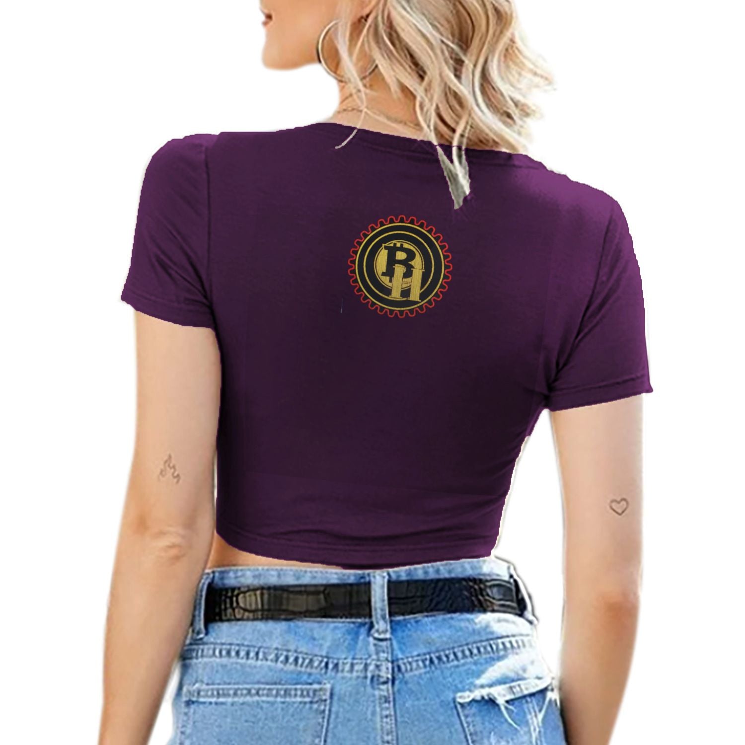 Bay Hustlin Women's Sexy V-neck Tie Up Crop Top