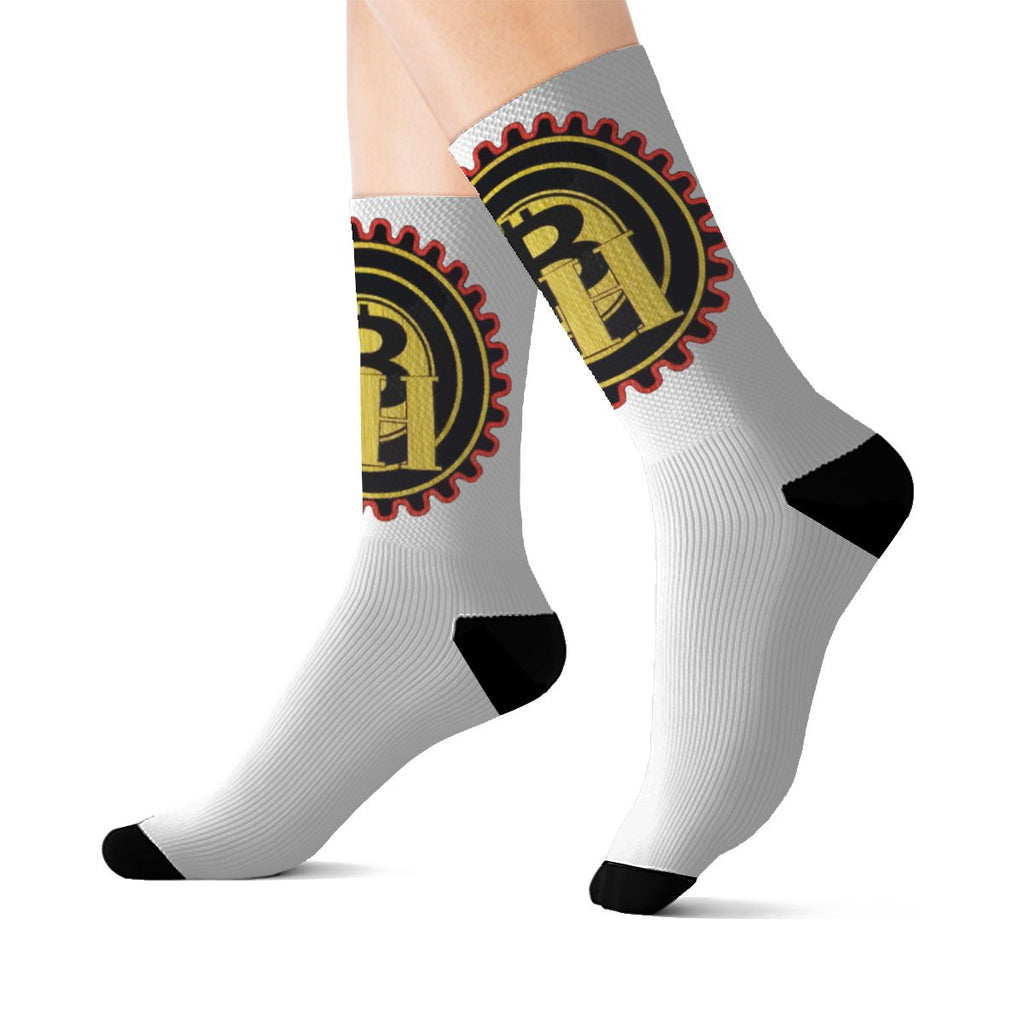 Bay Hustlin Long Socks With Black Heel