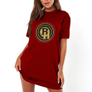 Bay Hustlin Women's Round Neck T-shirt Dress
