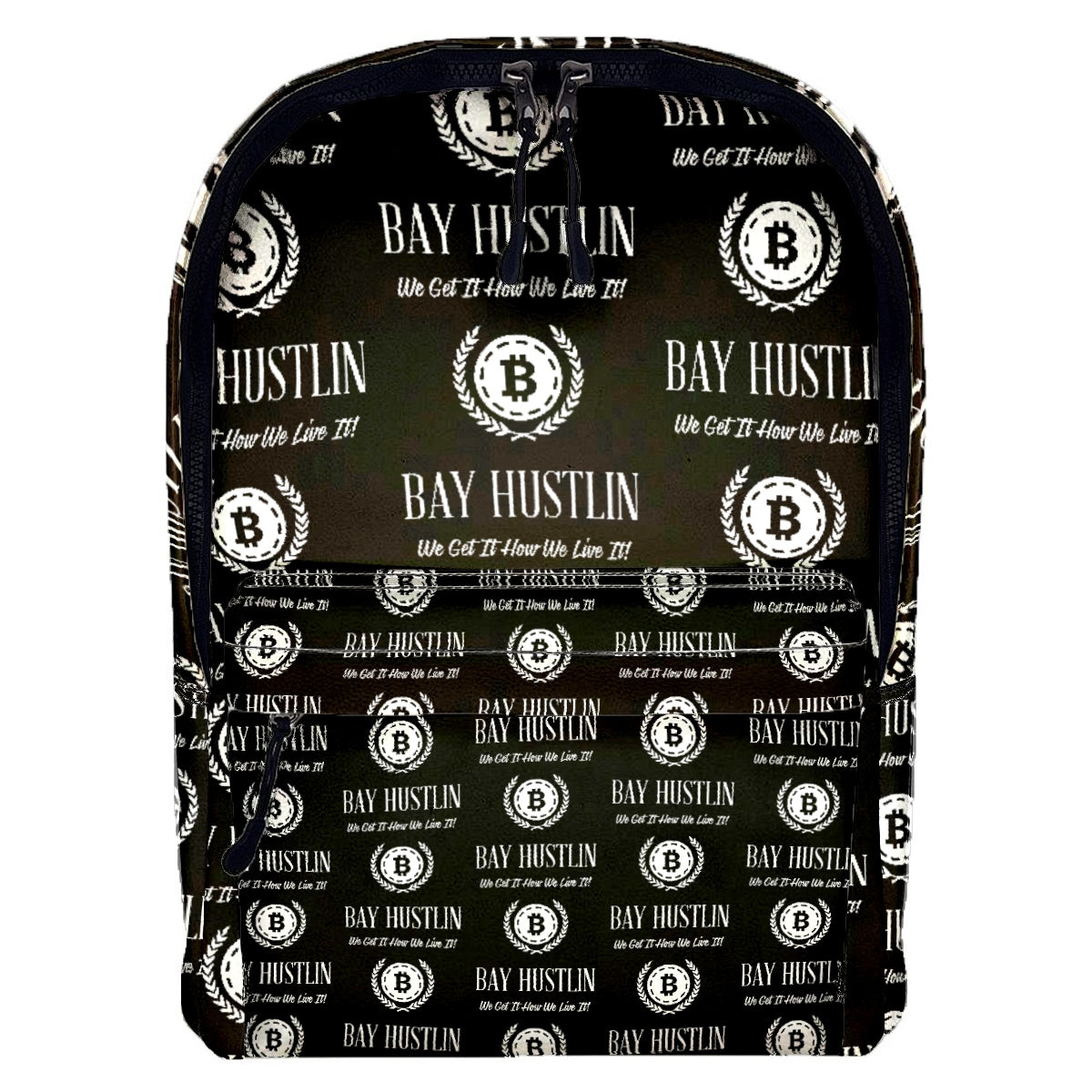 Bay Hustlin  Leather Backpack