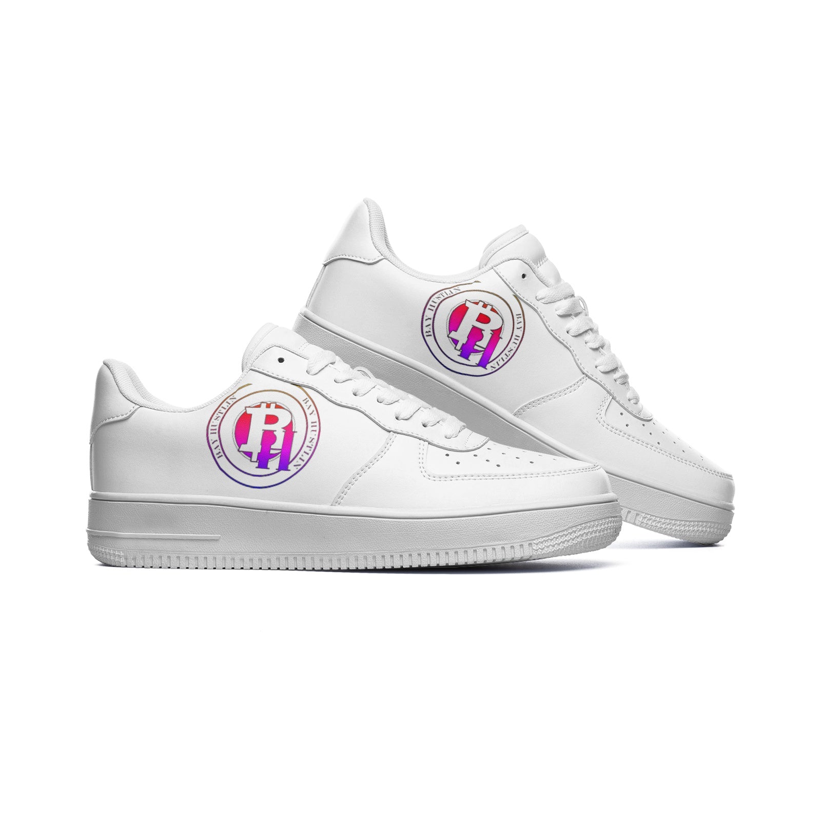 Bay Hustlin  Low Top Leather Sneakers