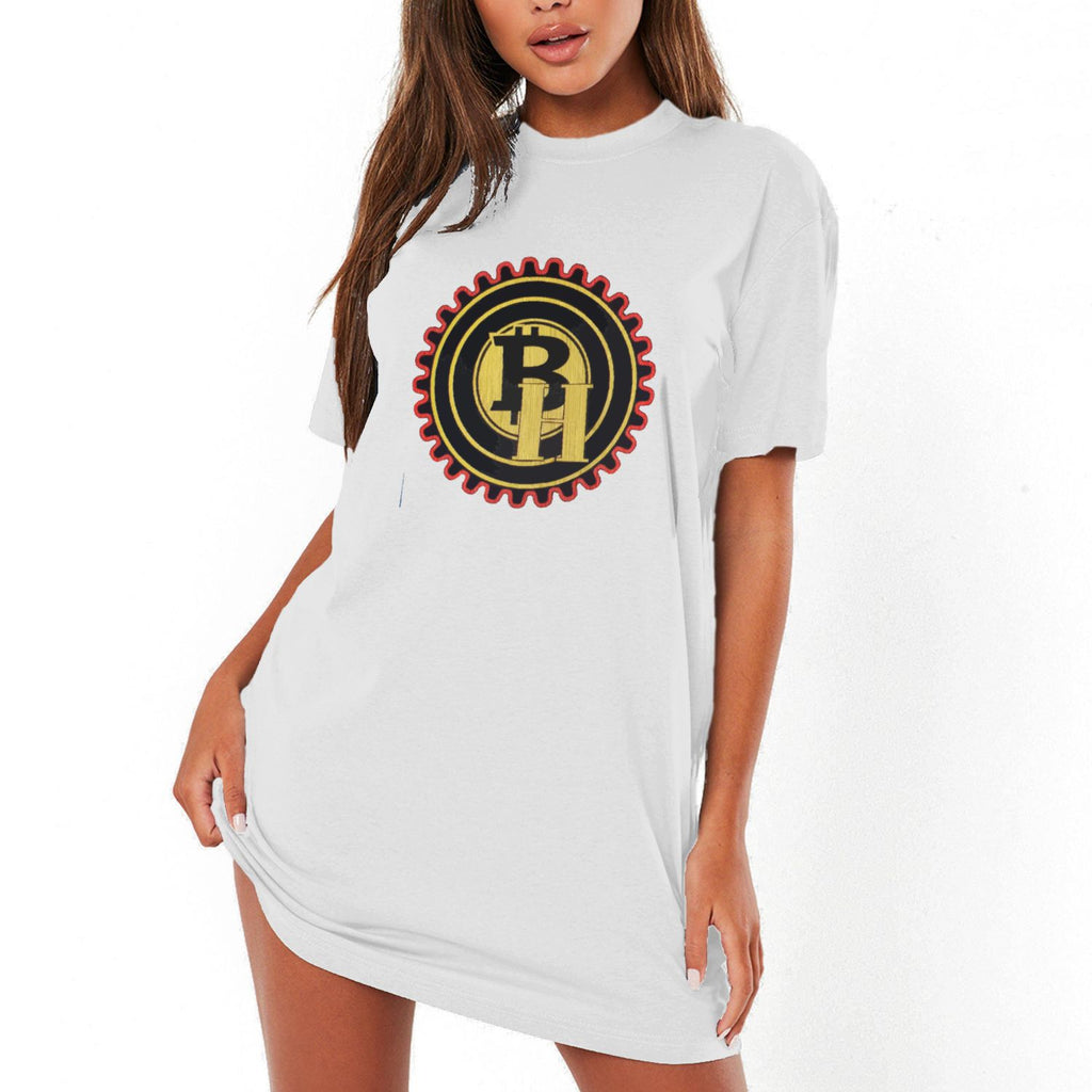 Bay Hustlin Women's Round Neck T-shirt Dress