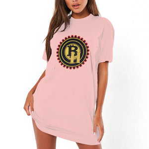 Bay Hustlin Women's Round Neck T-shirt Dress