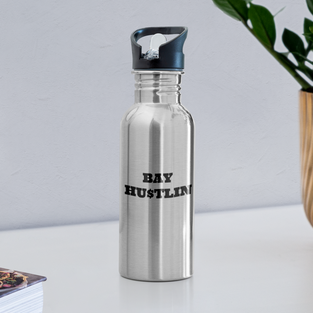 Bay Hustlin Water Bottle - silver
